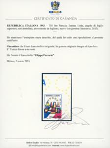 1993 - 750 lire Francia, Europa ... 