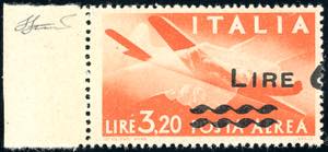 1947 - 6 lire su 3,20 lire, senza - dopo ... 