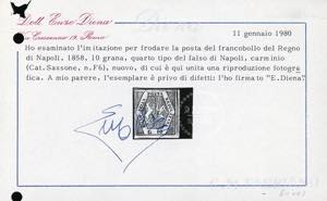 1859 - 10 grana carminio lillaceo, ... 