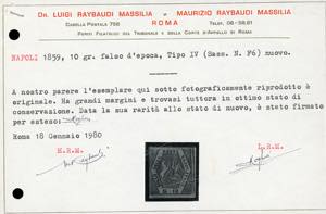 1859 - 10 grana carminio lillaceo, ... 