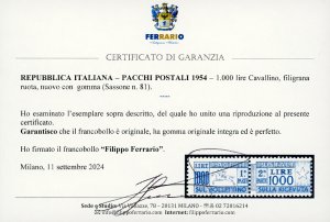 1854 - 1.000 lire Cavallino, ... 