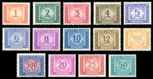 1947/54 - Filigrana ruota, serie completa ... 