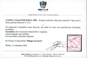 1860 - 20 grana carminio, falso ... 