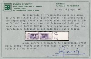 PACCHI POSTALI 1949 - 10 lire, ... 