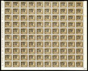 SEGNATASSE 1947 - 12 lire, soprastampa su ... 