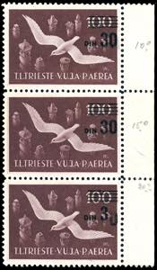 POSTA AEREA 1949 - 30 d. su 100 d., striscia ... 
