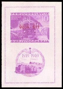 FOGLIETTI 1950 - 10 d. Ferrovie, foglietto ... 