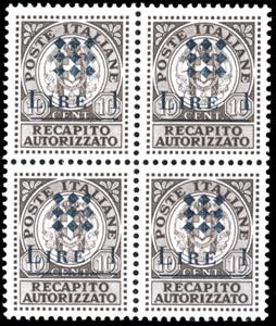 GIUDIZZOLO 1945 - 1 lira su 10 cent., ... 