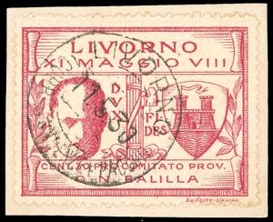 LIVORNO 1930 - 30 cent. Mussolini rosa (1), ... 