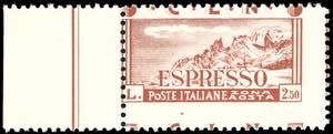 AOSTA 1944 - 2,50 lire, dentellatura ... 