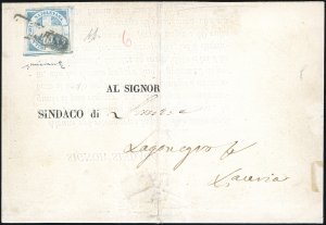 1860 - 1/2 tornese azzurro chiaro Crocetta ... 