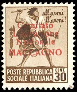 MACCAGNO 1945 - 30 cent. Monumenti Distrutti ... 