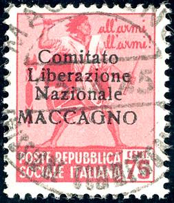 MACCAGNO 1945 - 75 cent. Tamburino, senza ... 