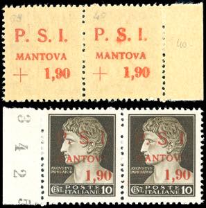 MANTOVA 1945 - 1,90 lire + 10 cent., ... 