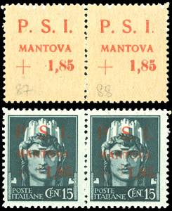 MANTOVA 1945 - 1,85 lire + 15 cent., ... 