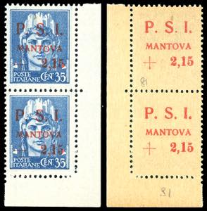 MANTOVA 1945 - 2,15 lire + 35 cent., ... 
