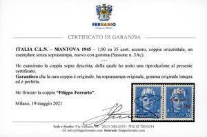 MANTOVA 1945 - 1,90 lire + 35 ... 