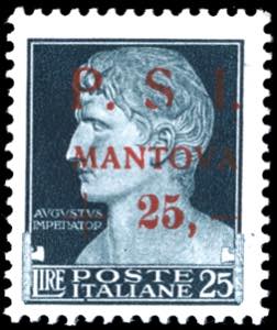 MANTOVA 1945 - 25 + 25 lire Imperiale, ... 
