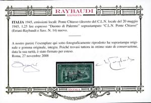 PONTE CHIASSO 1945 - 1,25 lire ... 
