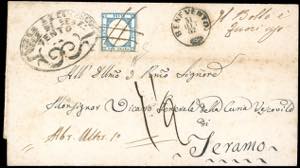 1862 - 2 grana celeste (20a), leggermente ... 