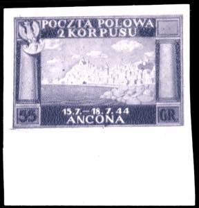 1946 - 55 g. violetto Vittorie polacche, ... 