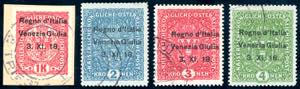 VENEZIA GIULIA 1918 - 1 k., 2 k., 3 k. e 4 ... 