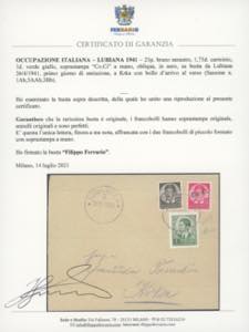 LUBIANA 1941 - 25 p., 1,75 d., 1 ... 