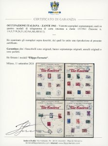 ZANTE 1941 - Ventotto esemplari ... 