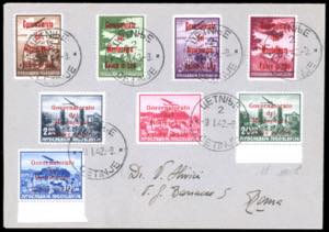 MONTENEGRO POSTA AEREA 1942 - Soprastampati ... 