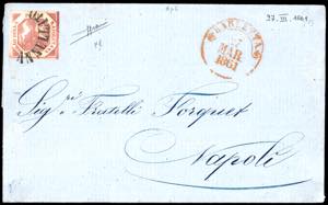 BARLETTA, svolazzo + cerchio in rosso punti ... 