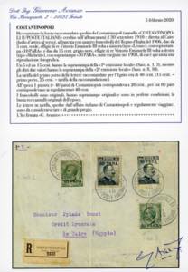 COSTANTINOPOLI 1910 - 5 e 15 cent. ... 