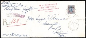 TIENTSIN 1922 - 2 dollari su 5 lire ... 