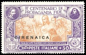 1923 - 50 cent. Propaganda Fide, soprastampa ... 