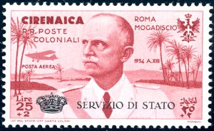 SERVIZIO AEREO 1934 - 25 + 2 lire Coroncina ... 