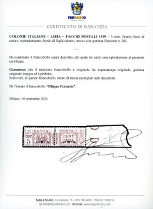 PACCHI POSTALI 1939 - 5 cent. ... 