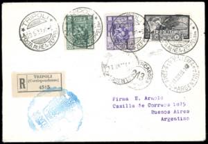 POSTA AEREA 1933 - 20 lire Zeppelin, con ... 