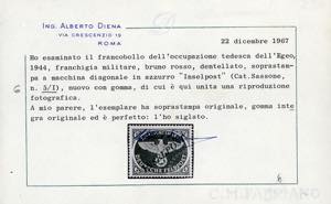 OCCUPAZIONE TEDESCA EGEO 1944 - ... 