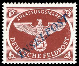 OCCUPAZIONE TEDESCA EGEO 1944 - Bruno rosso, ... 