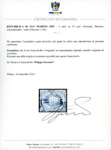 1892 - 5 cent. su 10 cent. ... 