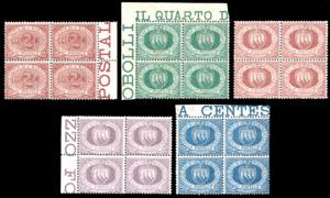 1894/99 - Cifra o Stemma, serietta di 5 ... 