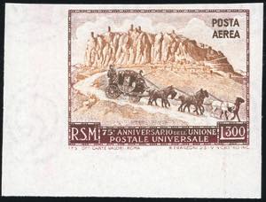 1951 - 300 lire UPU, non dentellato (95a), ... 