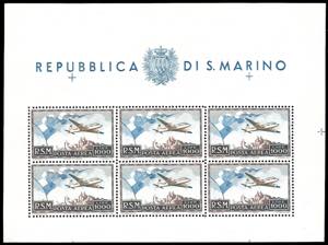 1951 - 1.000 Bandierone, foglietto (13), ... 