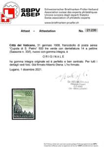 1958 - 500 lire Cupolone, dent. 14 ... 