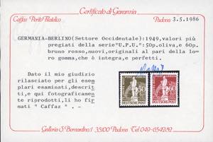 GERMANIA BERLINO 1949 - UPU, serie ... 