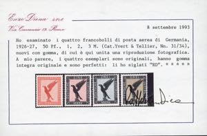 GERMANIA REICH POSTA AEREA 1926/27 ... 