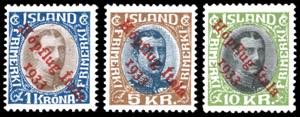 ISLANDA POSTA AEREA 1933 - Soprastampati ... 