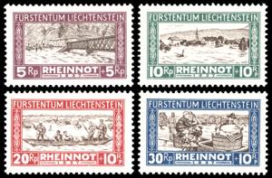 LIECHTENSTEIN 1928 - Vittime del Reno, serie ... 