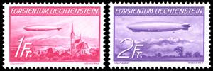 LIECHTENSTEIN POSTA AEREA 1936 - Dirigibile ... 