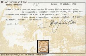 1859 - 80 cent. bistro arancio, ... 