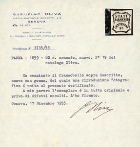 1859 - 80 cent. bistro arancio, ... 